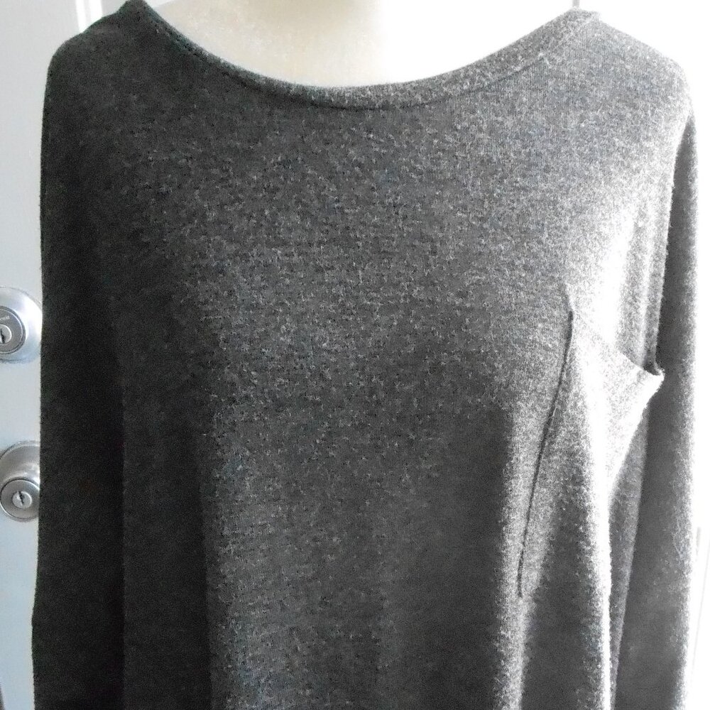 Old Navy Unisex  Dark Gray Long Sleeve Pullover Top w/Front Pocket-Size XXL